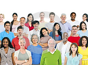 Large Group of Multi-Ethnic People