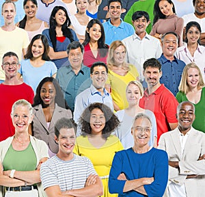 Large Group of Multi-Ethnic People