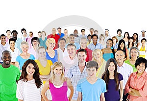 Large Group of Multi-Ethnic People