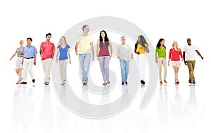 Large group multi-ethnic people Concept