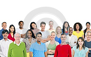 Large group of multi - ethnic people Concept