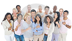 Large Group of Multiethnic People Smiling