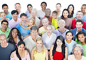 Large Group of People Smiling