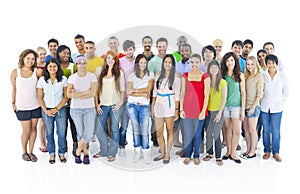 Large Group People Standing Diversity Concept