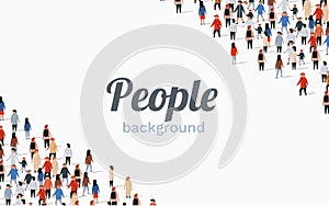 Large group of people on white background. People communication concept.