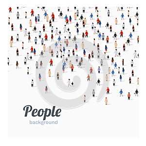 Large group of people on white background. People communication concept.