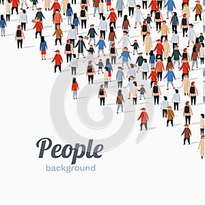 Large group of people on white background. People communication concept.