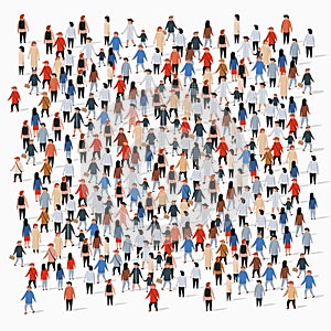 Large group of people on white background. People communication concept.