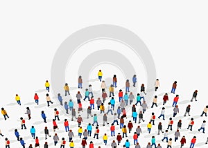 Large group of people on white background. People communication concept.