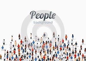 Large group of people on white background. People communication concept.