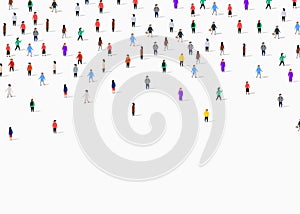 Large group of people on white background. People communication concept.