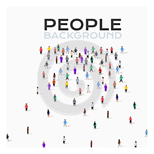 Large group of people on white background. People communication concept.