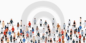 Large group of people on white background. People communication concept.