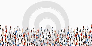 Large group of people on white background. People communication concept.