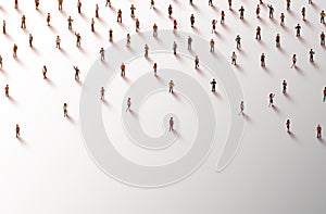 Large group of people on white background. People crowd concept.