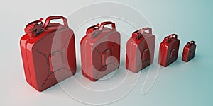 Large group of red canister.