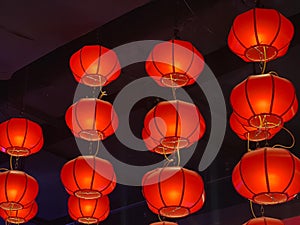 Large group of red Chinese Lantern decoration for the New Yea