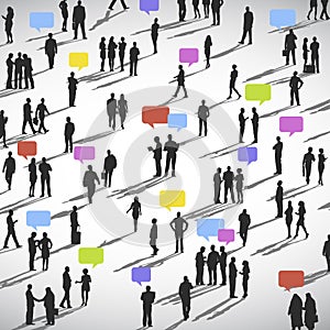 Large group of Social Networking People Vector