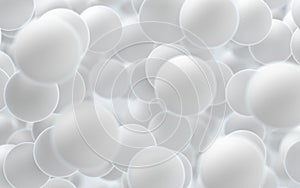 Large groups of streptococcus with white background, 3d rendering