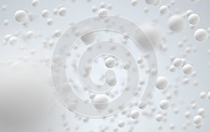 Large groups of streptococcus with white background, 3d rendering