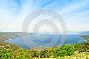 Large gulf formed by the island of Cres