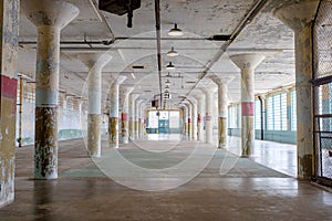 Large hall at the Alcatraz Prison