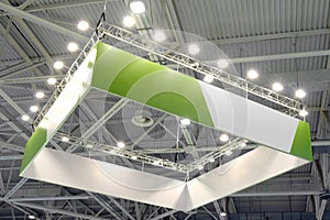 Large hanging advertising structure with backlight
