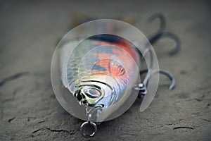 Large, heavy fishing glider lure plug for muskies