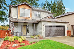 Large house with driveway.