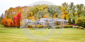 Large House in Fall, Lake Geneva, WI