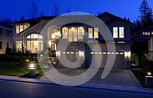 Large House at Night