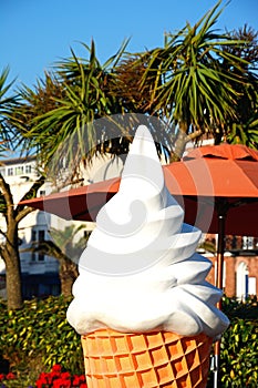 Large ice cream cone, Weymouth.