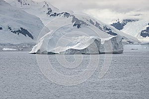 Large iceberg near the coastline of Paradise Bay, Antarctic Peninsula