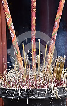 Large Incense Burning Urn Portrait, Ngoc Son Temple