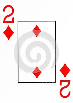 Large index playing card 2 of diamonds