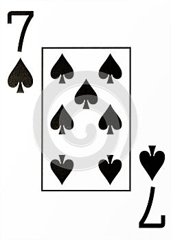 Large index playing card 7 of spades