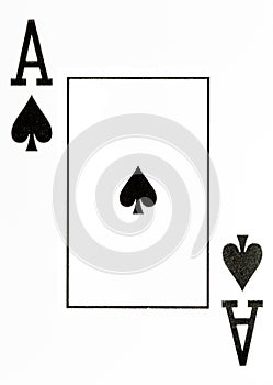 Large index playing card ace of spades