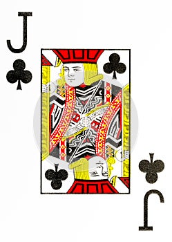 Large index playing card jack of clubs