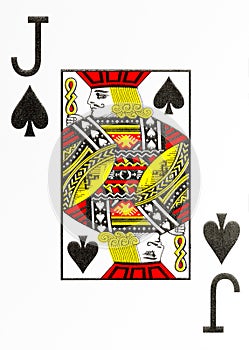 Large index playing card jack of spades