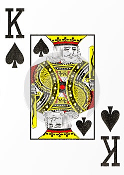 Large index playing card king of spades