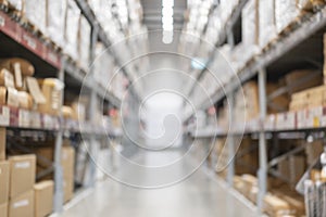 Large inventory. warehouse goods stock for logistic shipping banner background. Perspective view on a warehouse