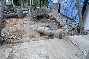 A large iron rod, built to penetrate the soil