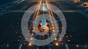 A Large Jetliner on Airport Runway