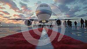 Large Jetliner on Airport Tarmac