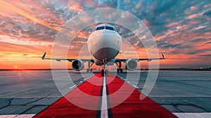 Large Jetliner on Airport Tarmac