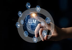 Large Language Model Architecture Visualization Neural Network Node. Corpus