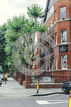 Large late Victorian blocks of mansion flats on Elgin Avenue, London