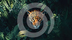 Leopard walks through jungle