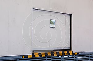 Large loading door of the warehouse