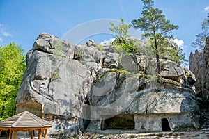 Large lofty stones Skeli Dovbusha, Ukraine